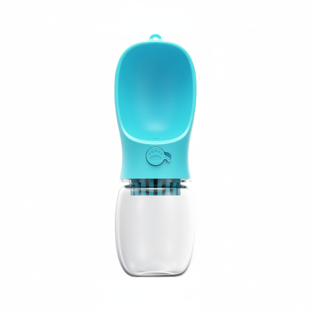 Blue Pet Water Bottle with Filter