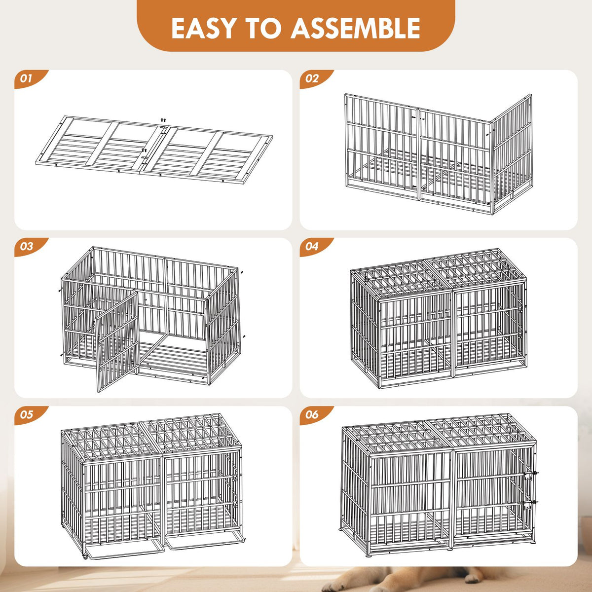 Base Camp XL Heavy Duty Dog Crate – 61"