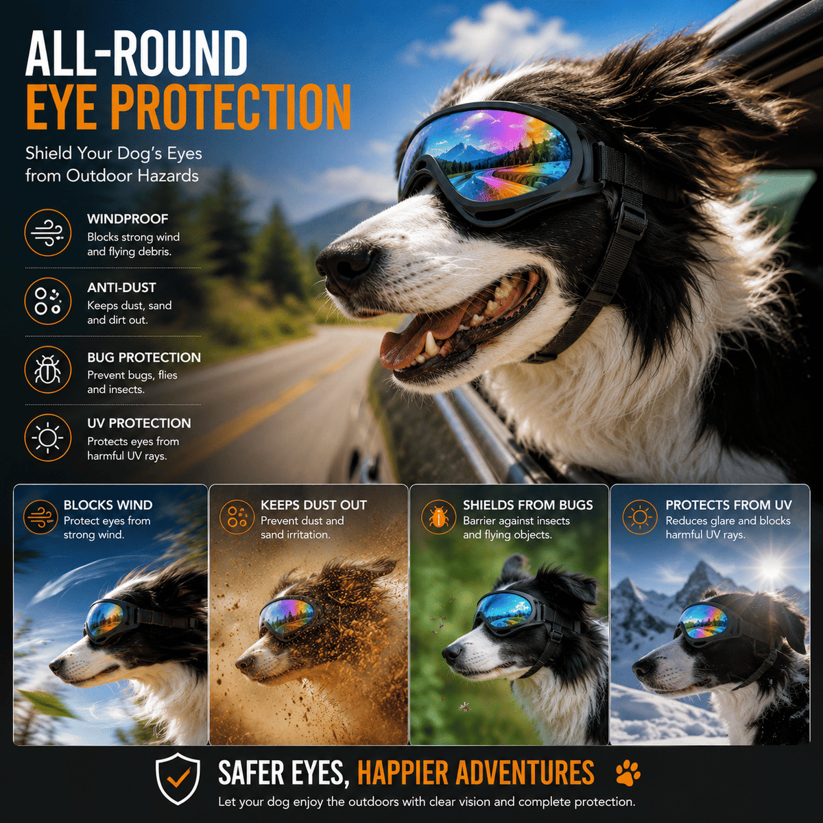 Trail Vision Dog Goggles