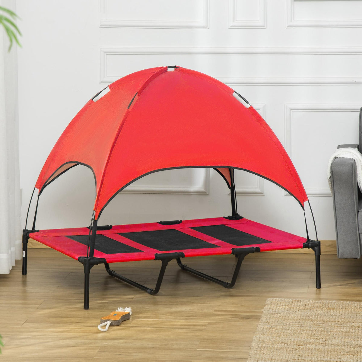 Elevated Dog Cot with UV Canopy