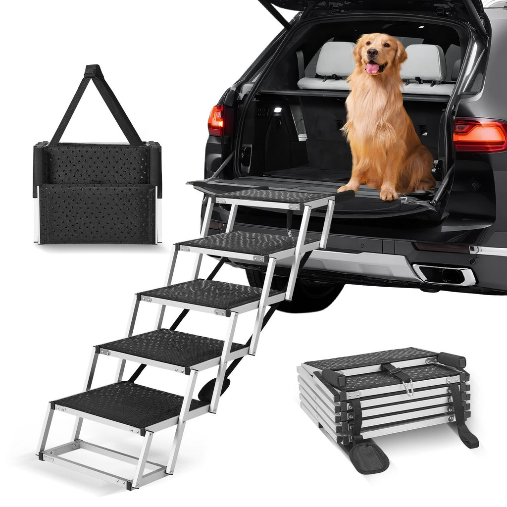 Summit Reach Aluminum Dog Car Steps – 5-Step