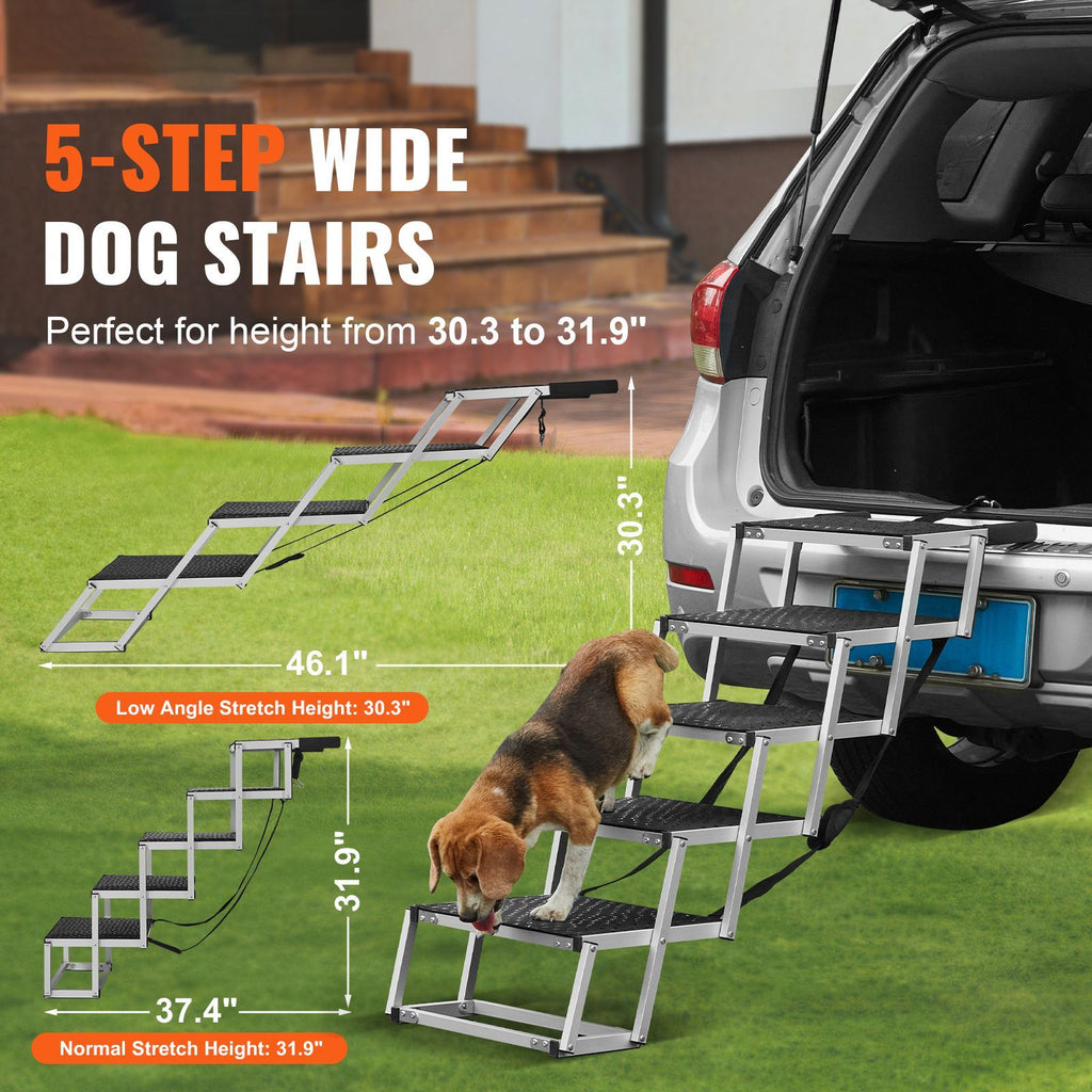 Summit Reach Aluminum Dog Car Steps – 5-Step
