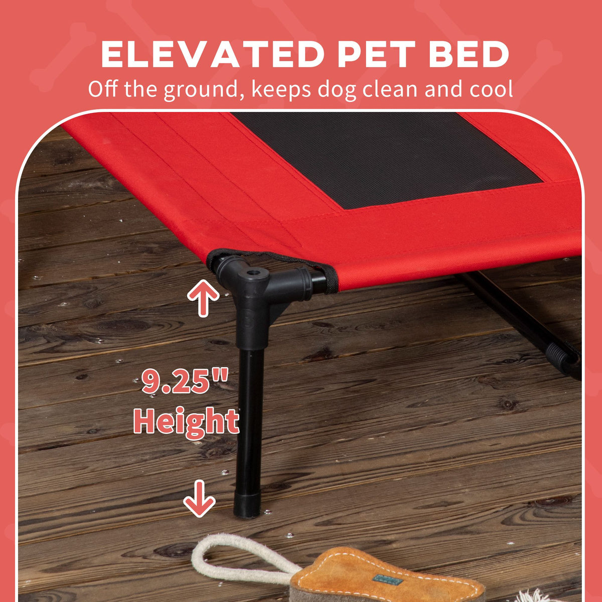 Elevated Dog Cot with UV Canopy