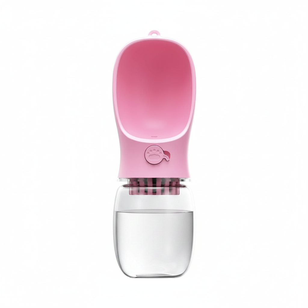 Pink Pet Water Bottle with Filter